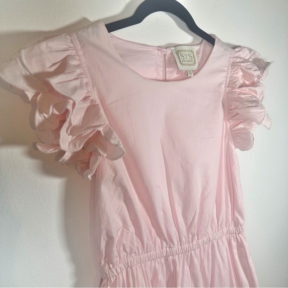 Sail To Sable Scalloped Hem Mini Dress - Pink Blush XS babyshowe preppy cotton - Picture 5 of 12